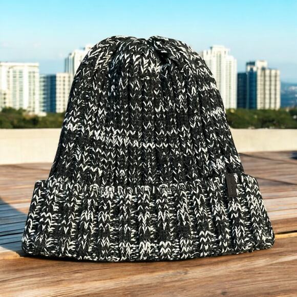 Eddie Bauer Beanie Cap Hat Wild River Ragg Fleece Marled Lined Cuff Insulated - Picture 1 of 9